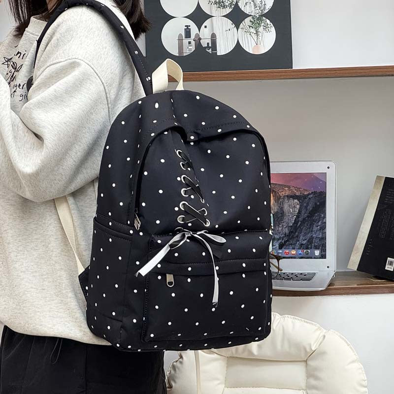 Verspielter Punkte Casual Rucksack Karnz