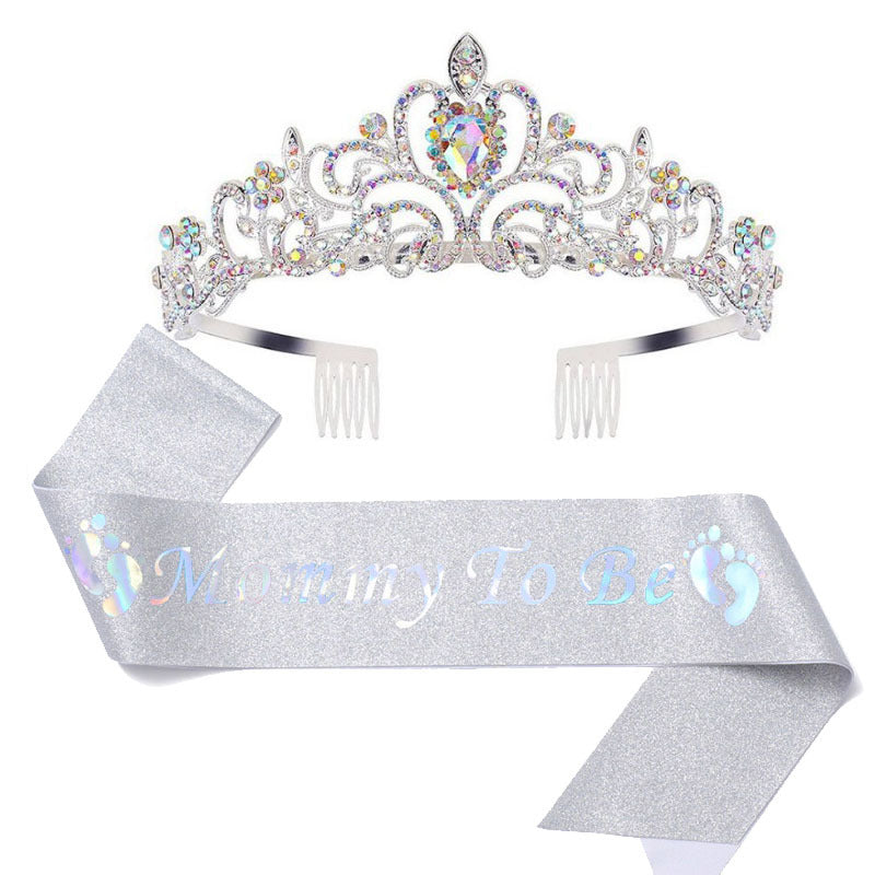 Damen Hochzeits-Tiara mit personalisiertem Band Karnz
