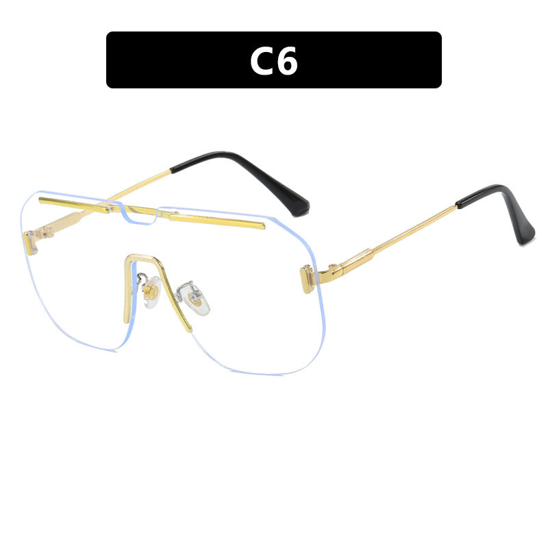 Damen geometrische Sonnenbrille mit stylischem Metallrahmen und UV-Schutz Karnz