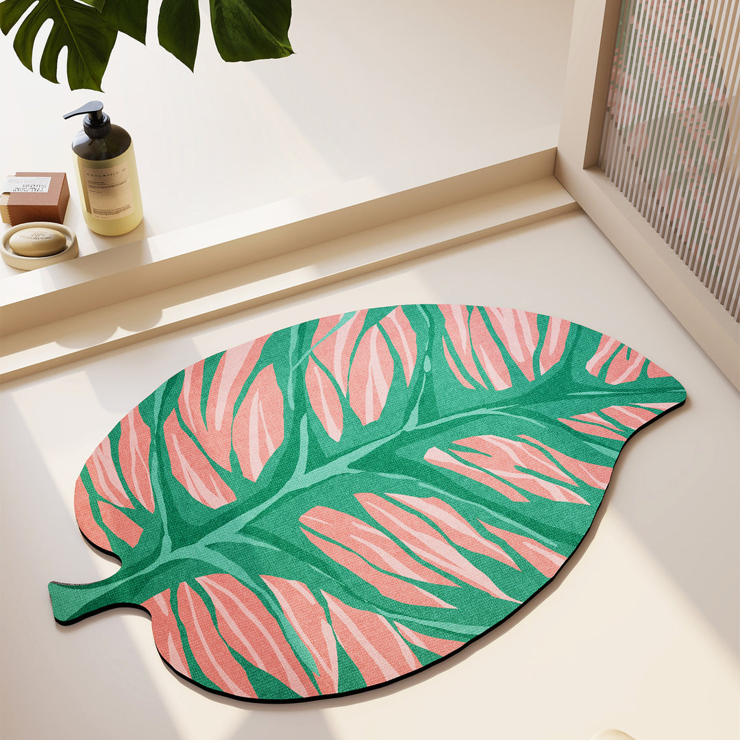 Abstraktes Blattdesign Teppich