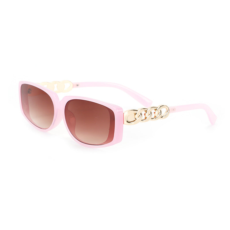 Damen quadratische Designer-Sonnenbrille mit goldenen Details Karnz
