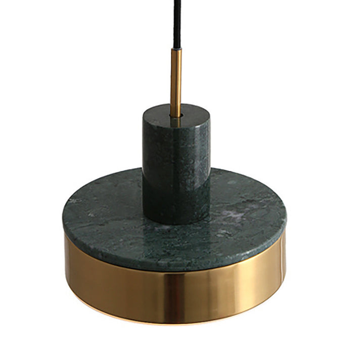 Moderne Marmor- und Goldpendelleuchte