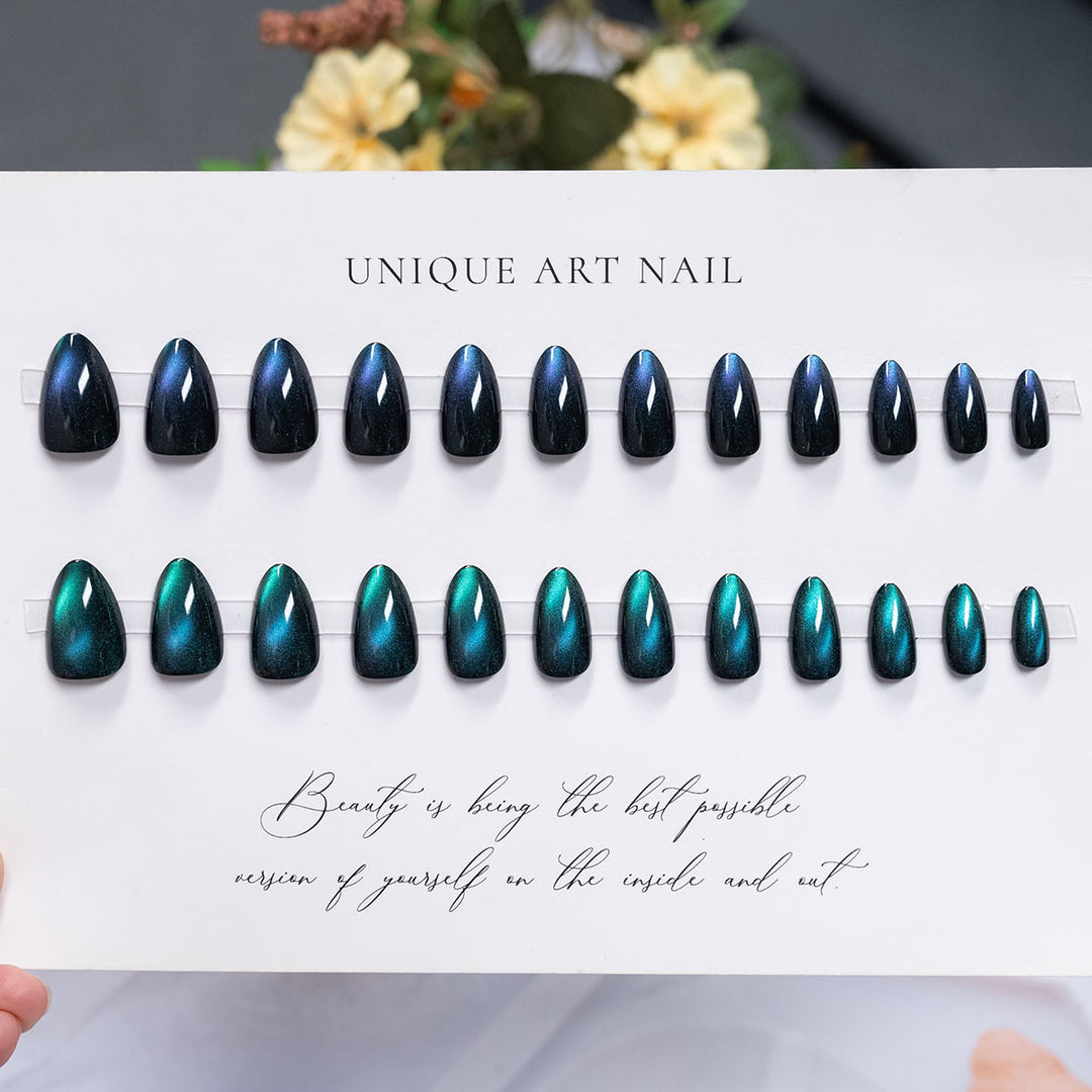 Glänzendes, langanhaltendes Press-On-Nagelset