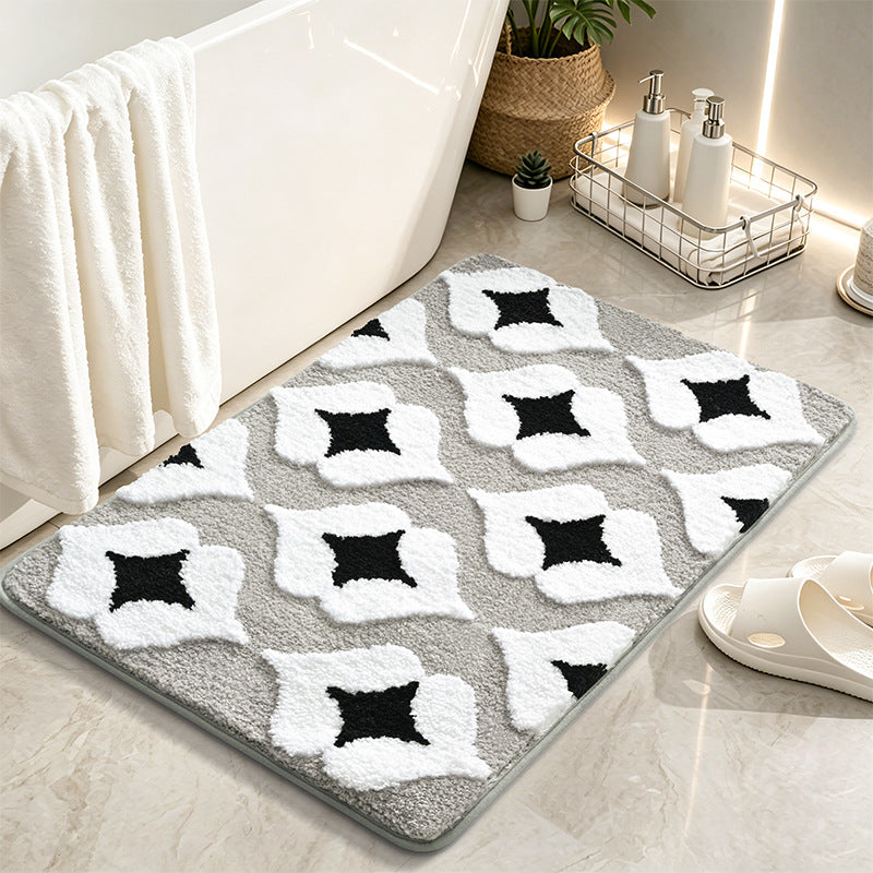 Stilvolle geometrische Badematte