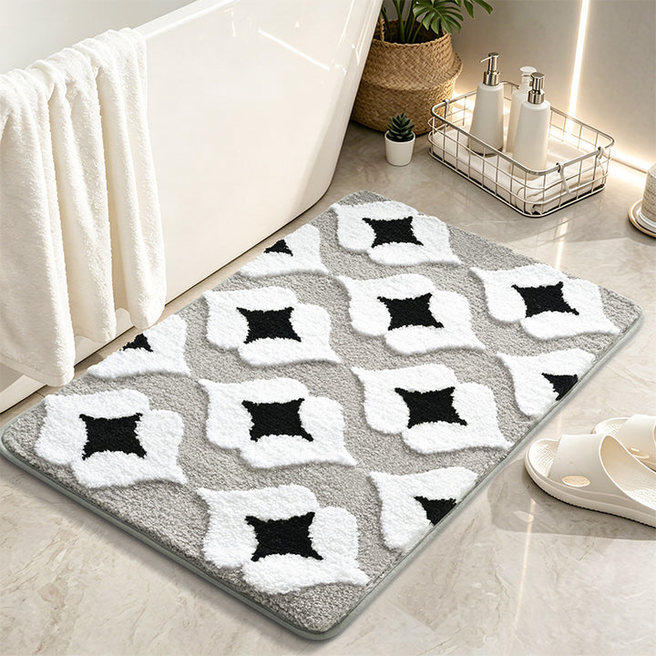 Stilvolle geometrische Badematte
