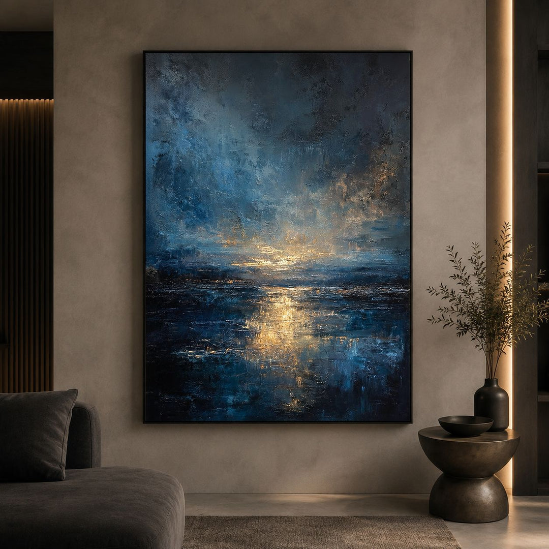 Abstraktes Küstenlandschaft Leinwand Kunstwerk