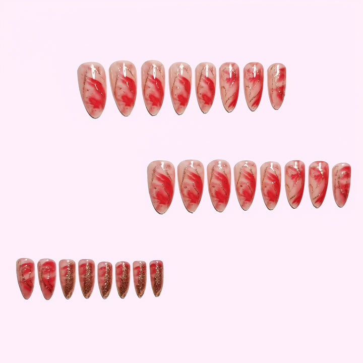 Elegantes Marmor Nagelkunst Set