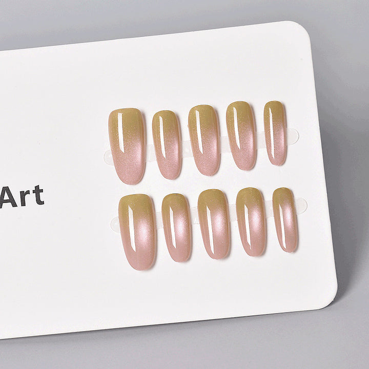 Glamouröse Ombre Press-On Nagelverlängerungen Karnz