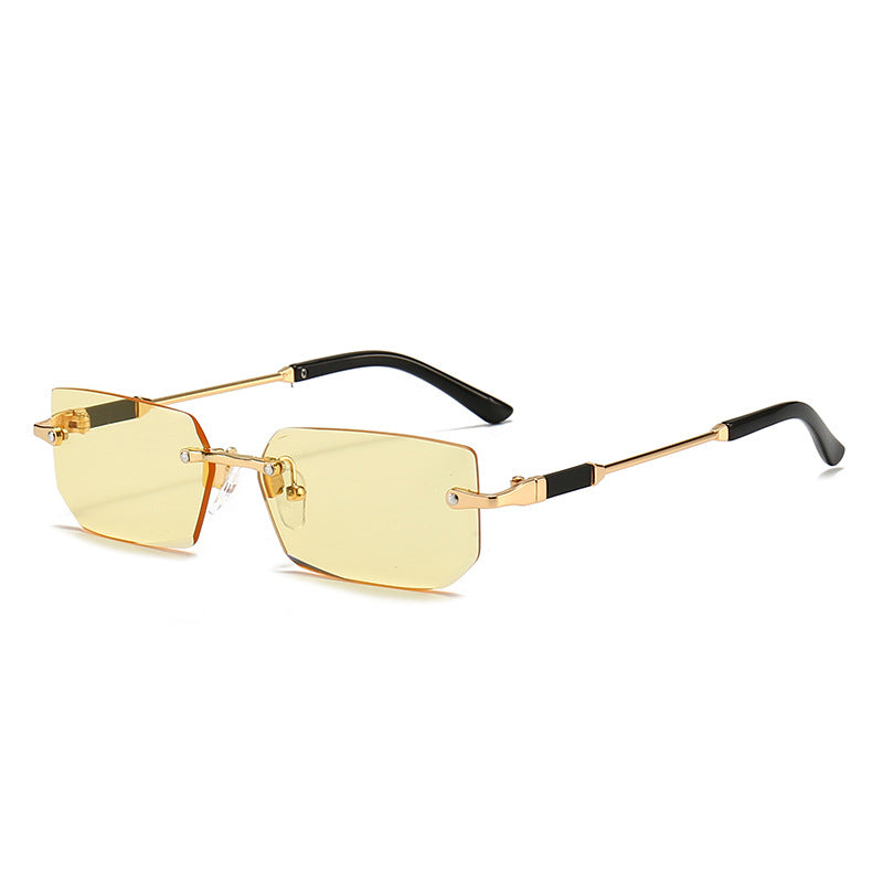Damen elegante und modische Sonnenbrille mit transparentem Rahmen Karnz
