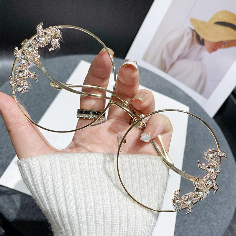 Damen Fashion-Sonnenbrille mit extravagantem Design und funkelnden Akzenten Karnz