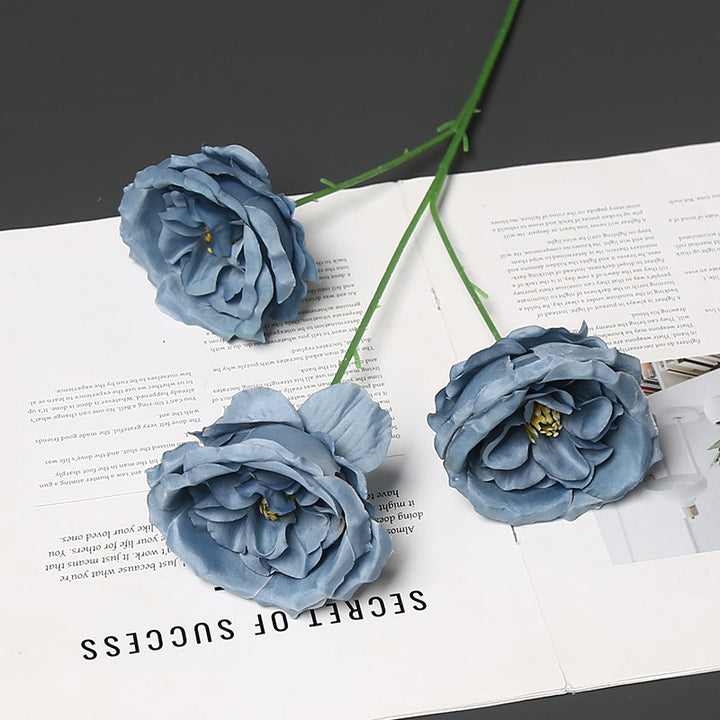 Elegante Seidenblume mit Stiel für die Wohnkultur dekorieren