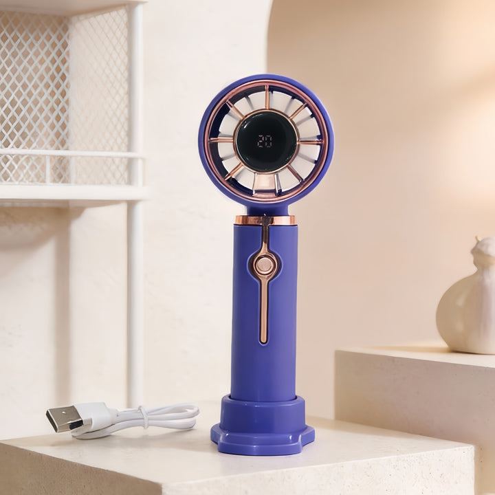 Damen Tragbarer Mini-Lüfter mit USB-Ladefunktion und stylischem Design Karnz
