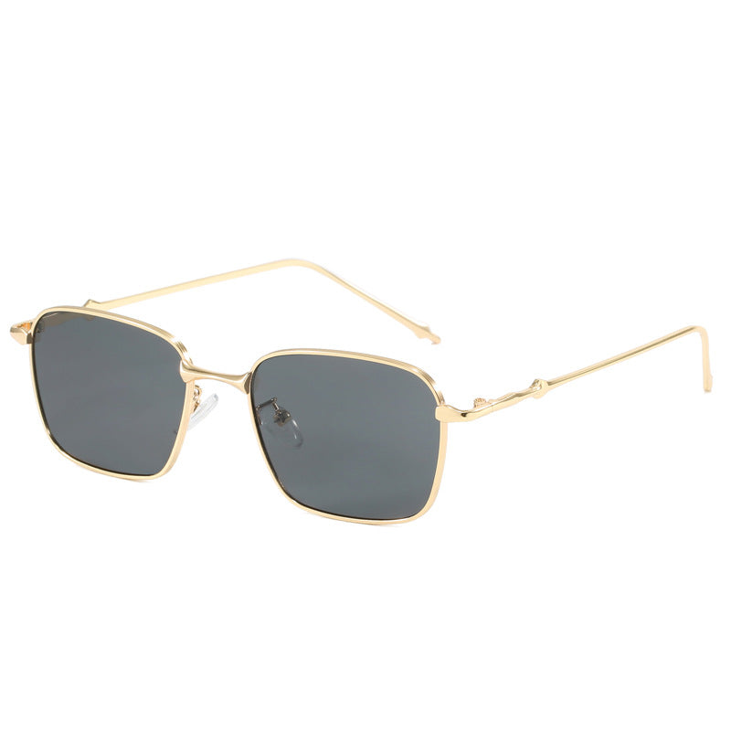 Damen elegante quadratische Sonnenbrille mit hochwertigem Metallrahmen Karnz