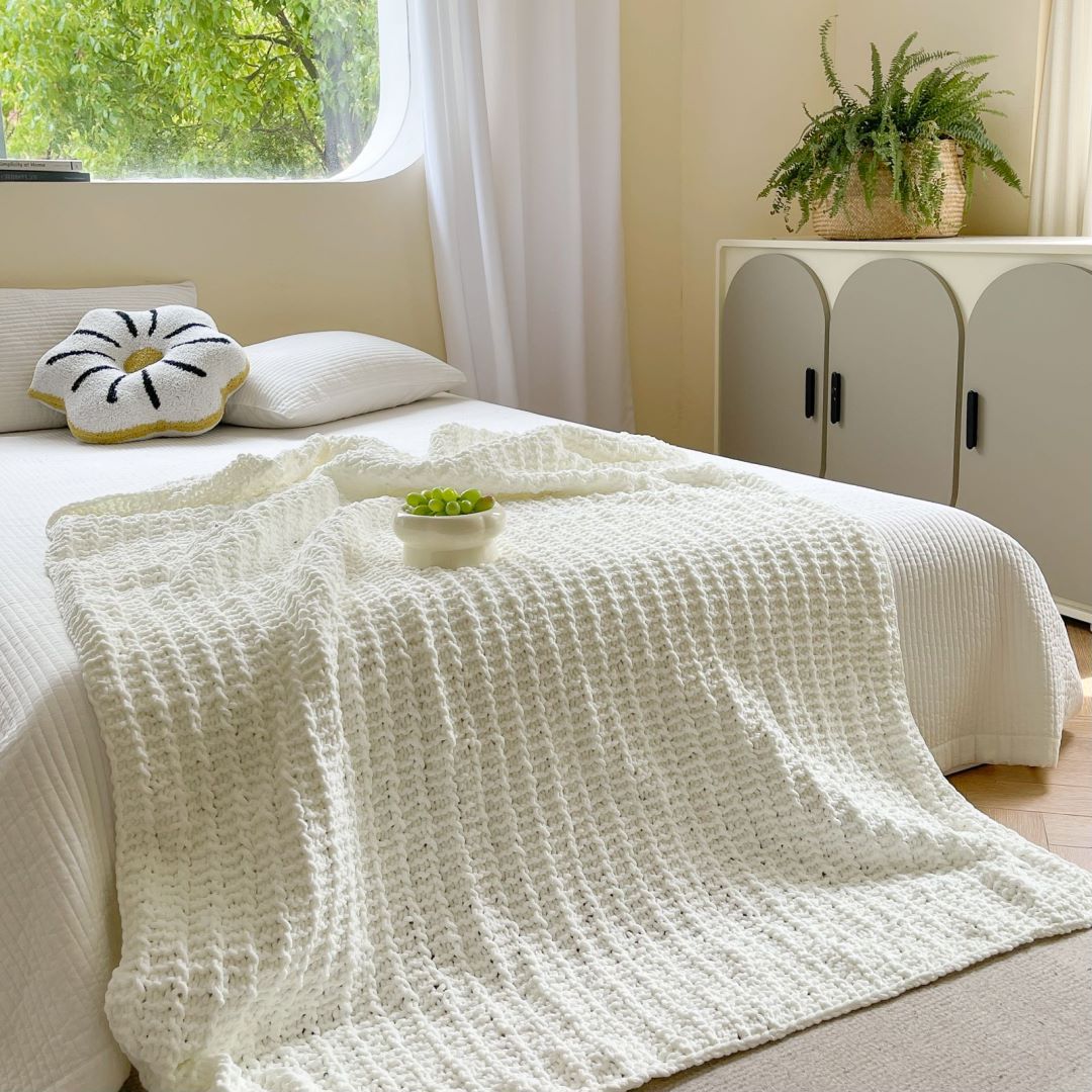 Damen Gemütliche Strickdecke Karnz