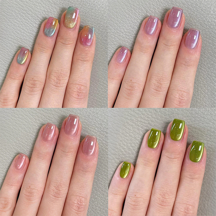 Künstlerischer Ombre-Effekt Press-On Nägel Karnz