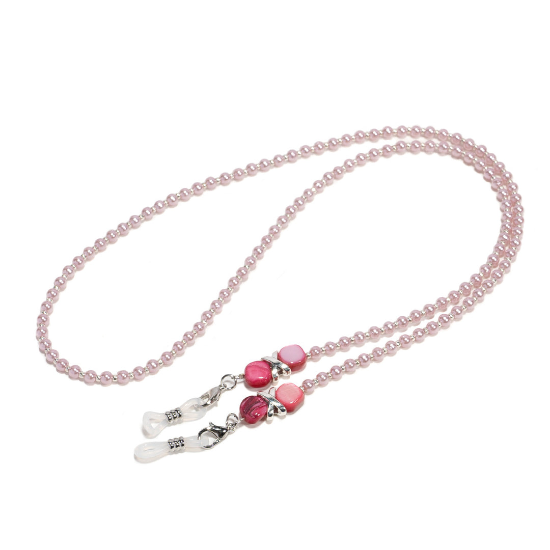 Elegante Kunstperlen Brillen Kette Karnz