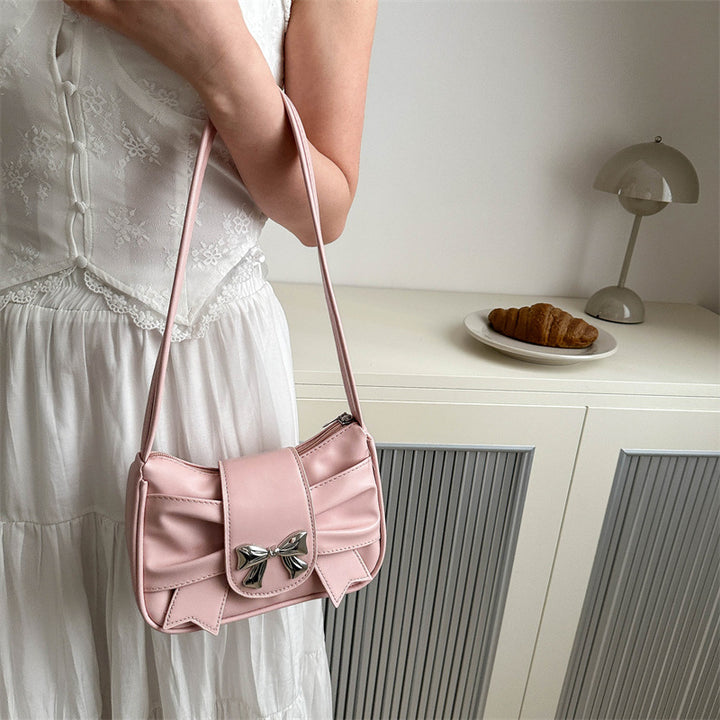 Elegante Schleifenakzent Schultertasche Karnz