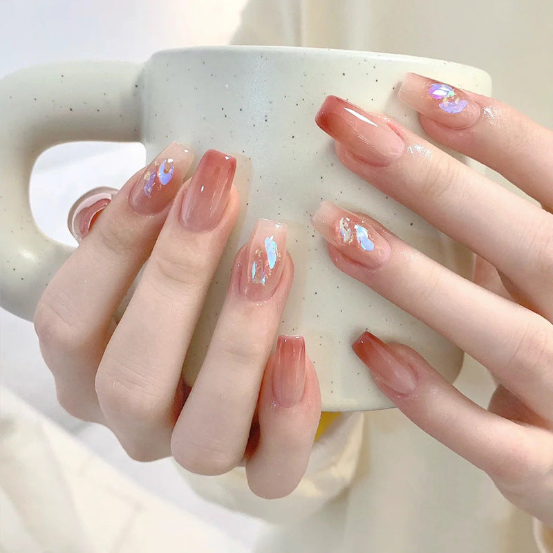 Künstlerisches Press-On-Nagelset mit glitzernden Sternakzenten Karnz