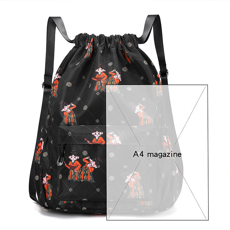 Fun Cartoon Print Drawstring Rucksack Karnz