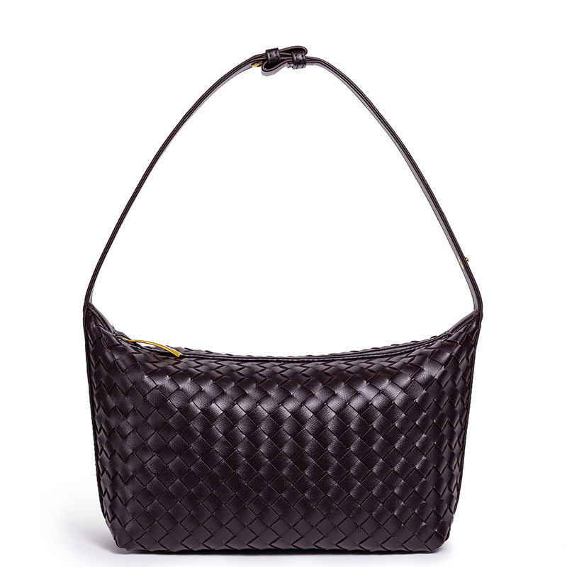 Geflochtene Vegane Leder Schultertasche Karnz