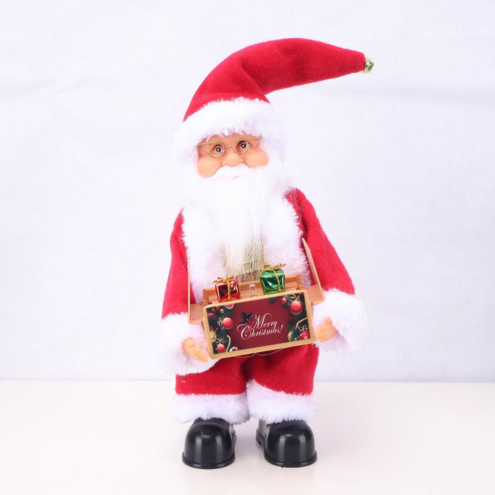 Dekorative Weihnachtsmannfigur mit Süßigkeit