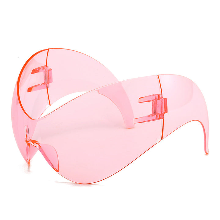 Oversized futuristische Schild Sonnenbrille Karnz