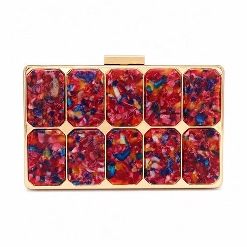 Künstlerische Acryl-Clutch