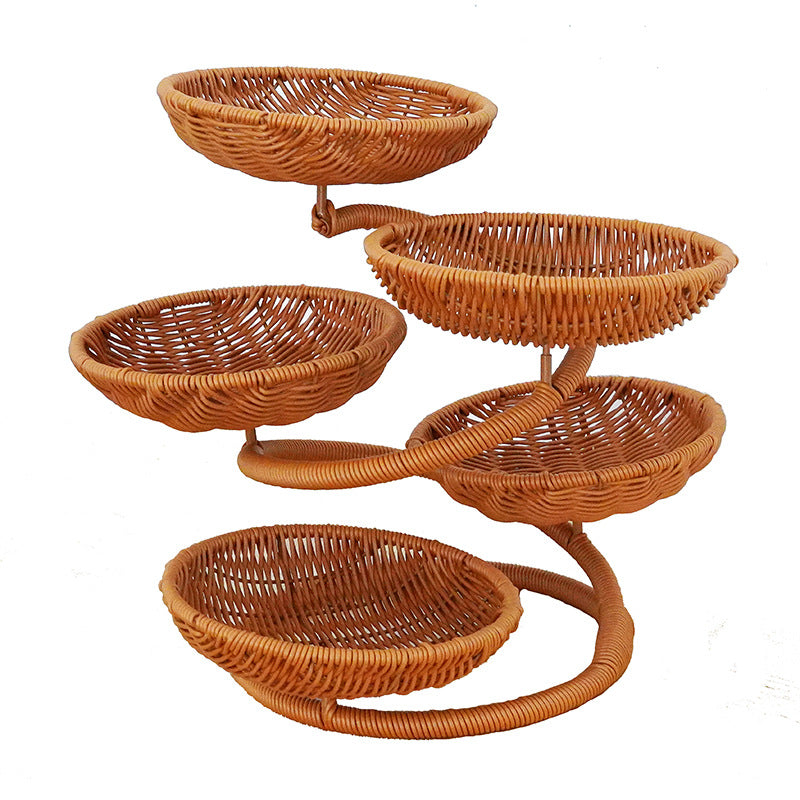 Multi-Ebenen Rattan Lagerung Karnz
