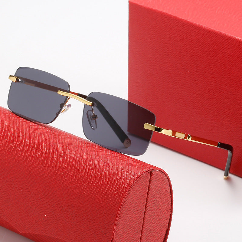 Damen schicke Sonnenbrille mit elegantem Metallrahmen und polarisierenden Gläsern Karnz