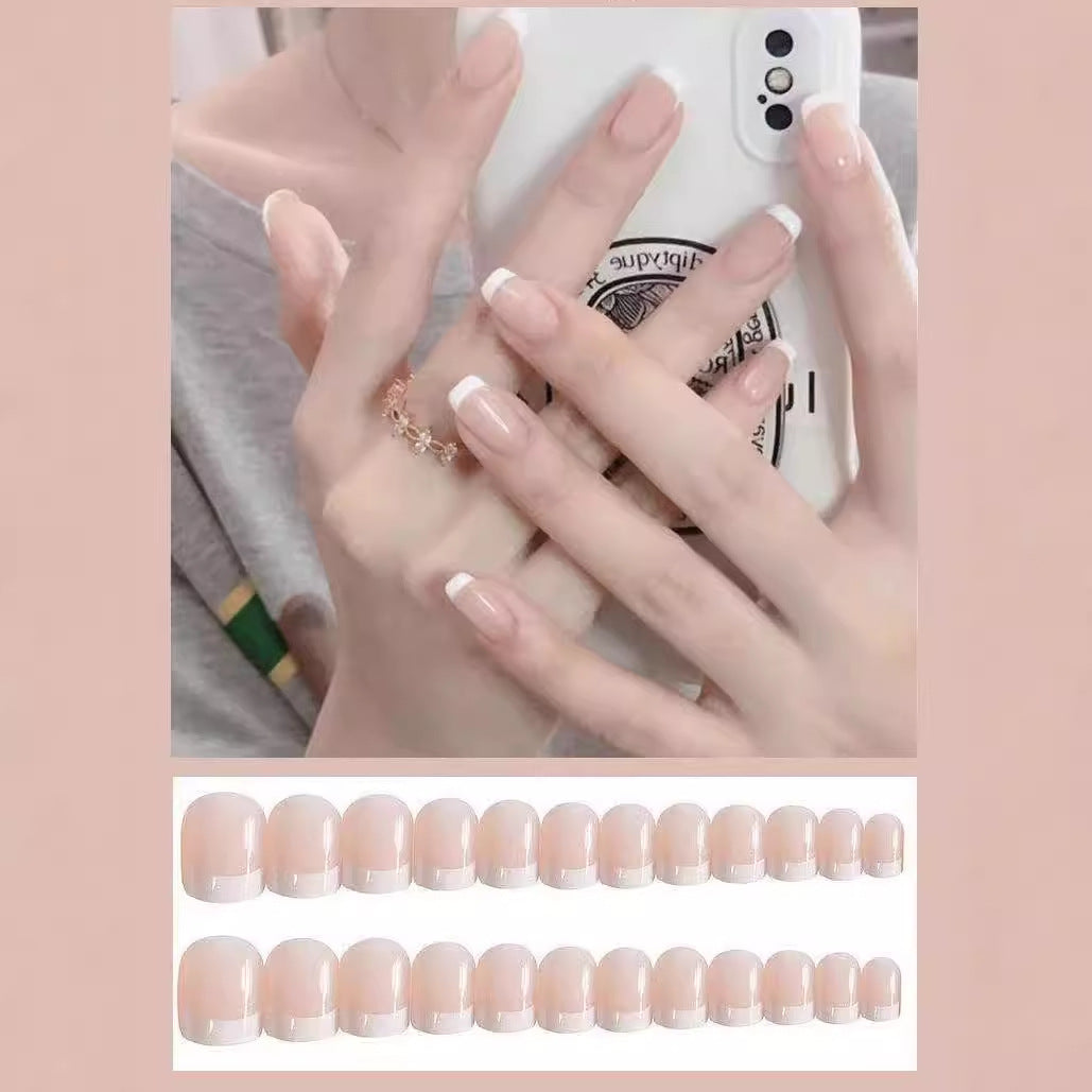 Premium French Tip Press-On Nail Set