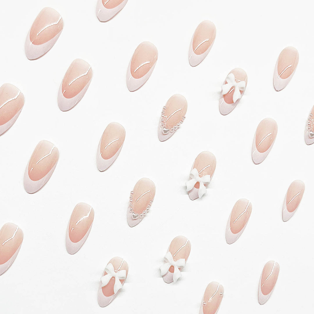 Elegante 3D Schleifen-verzierte Nagelkunstverlängerungen Karnz