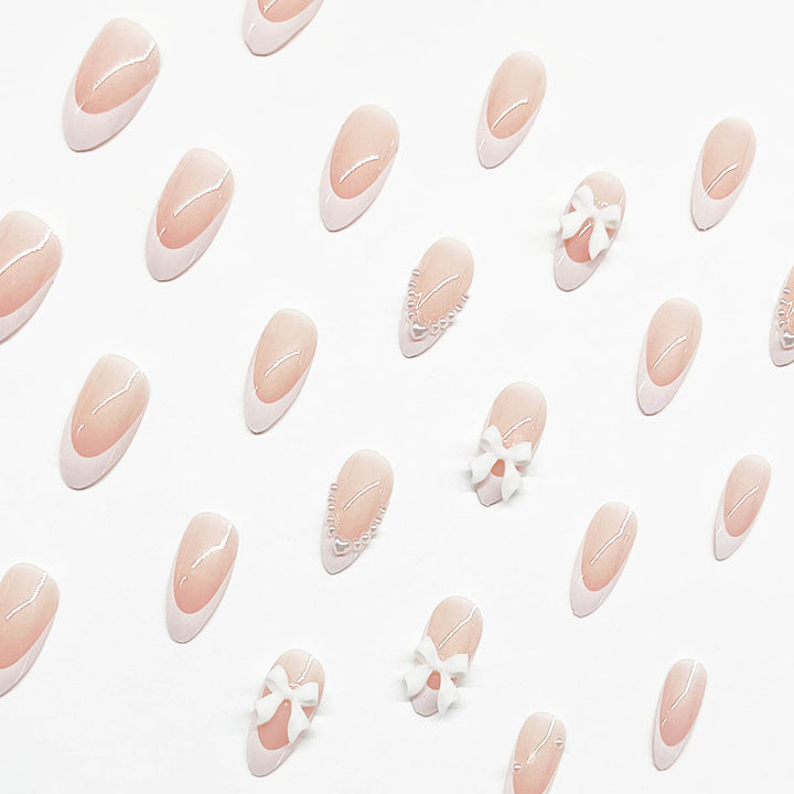 Elegante 3D Schleifen-verzierte Nagelkunstverlängerungen Karnz