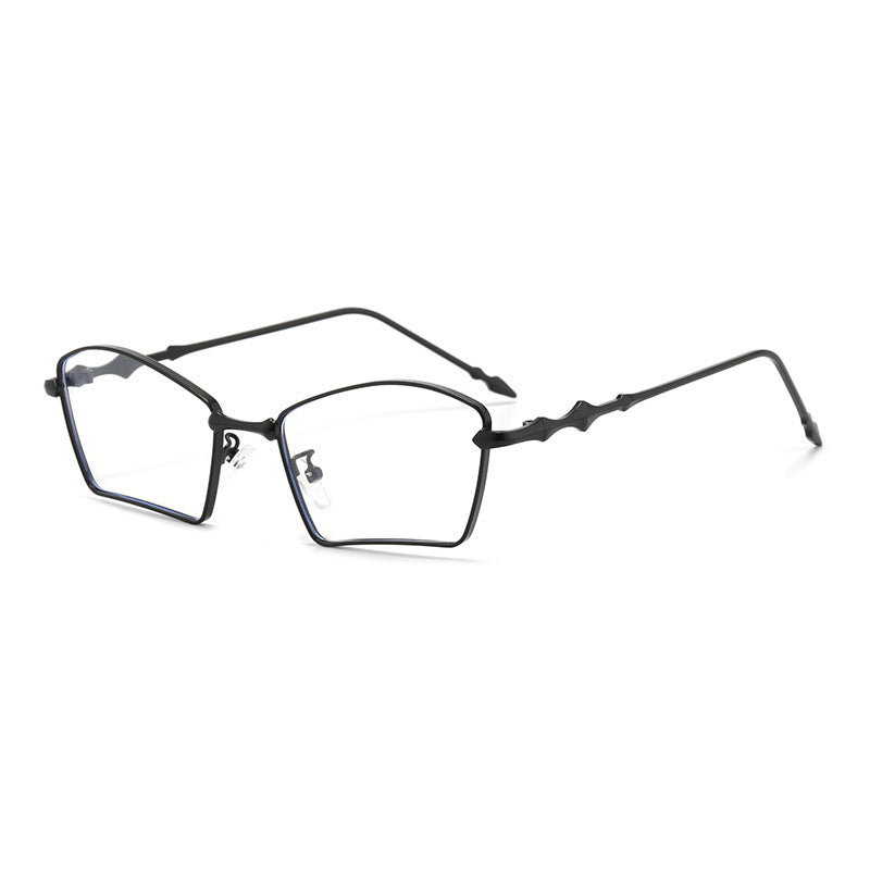 Damen trendige Sonnenbrille mit geometrischem Rahmen und gradienten Gläsern Karnz