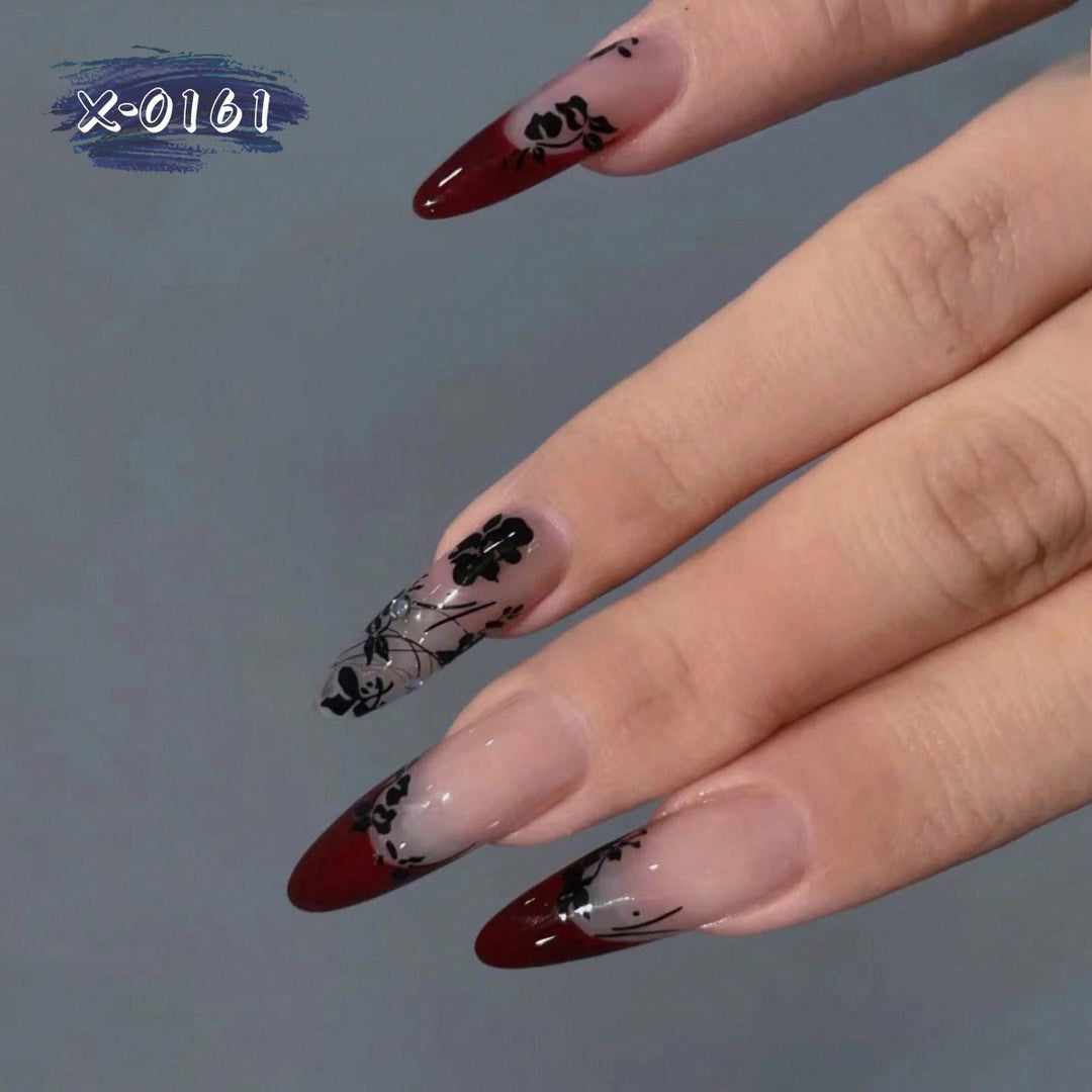 Künstlerische Blumen Stiletto Nagelkunst