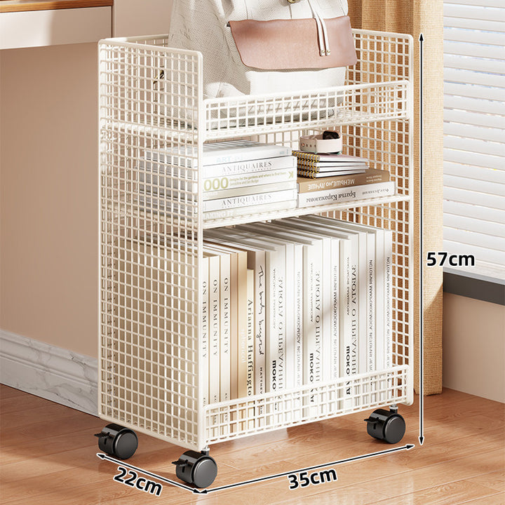 Vertikales Gitter-Mesh Doppeltes Desktop Buch- und Schreibwarenorganizer