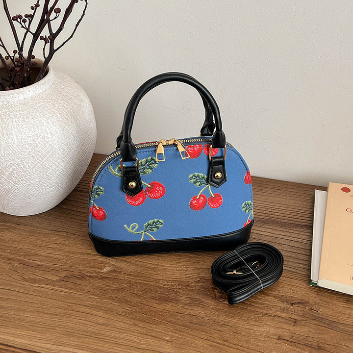 WoBestickte Kirschmuster-Handtasche Karnz