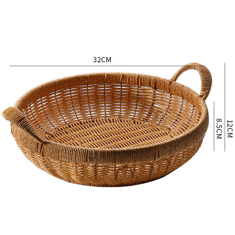 Handgefertigter Rattan Aufbewahrungskorb Karnz