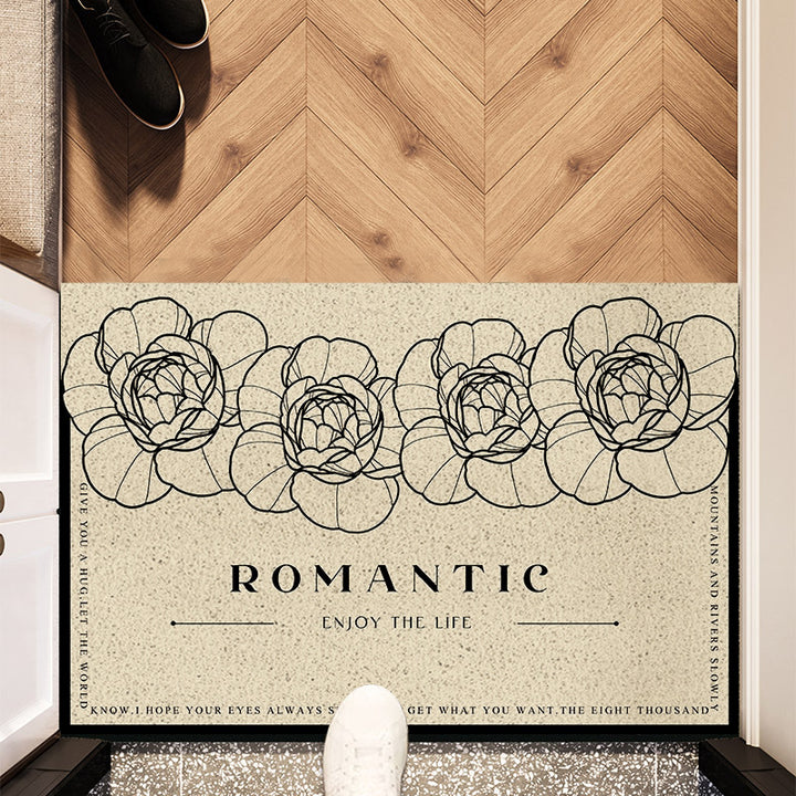 Vintage Floral Decorative Welcome Mat
