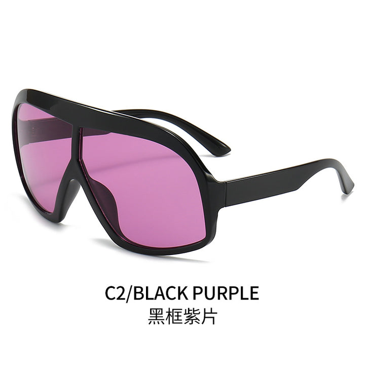 Damen Sportliche Sonnenbrille mit breitem Rahmen und polarisierten Gläsern Karnz
