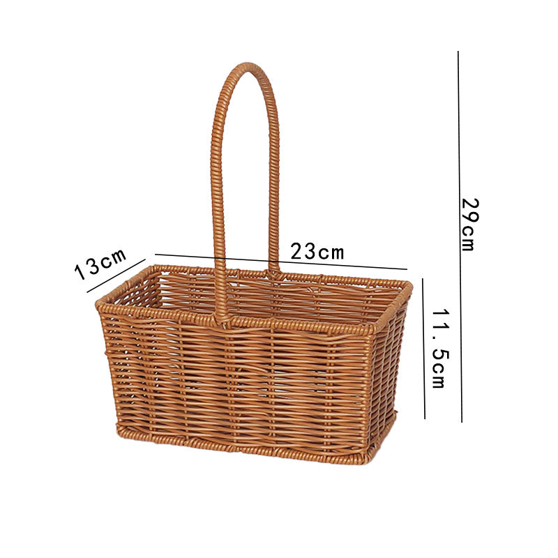 Handgefertigter Rattan Aufbewahrungskorb mit Griff Karnz