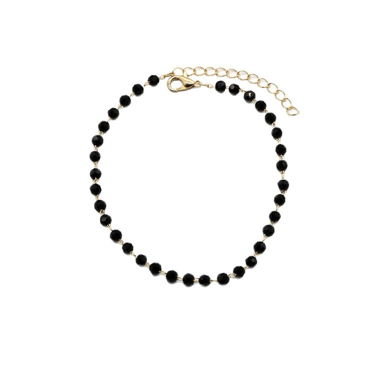 Schwarzes Perlenarmband Karnz