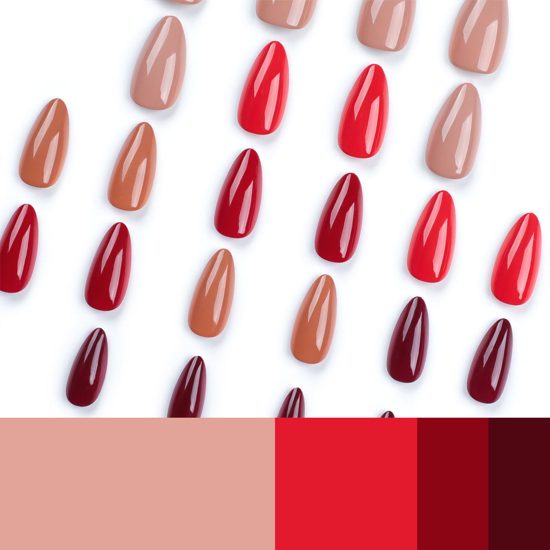 Kunstvolle Nagelverlängerungen im eleganten Stiletto-Stil Karnz