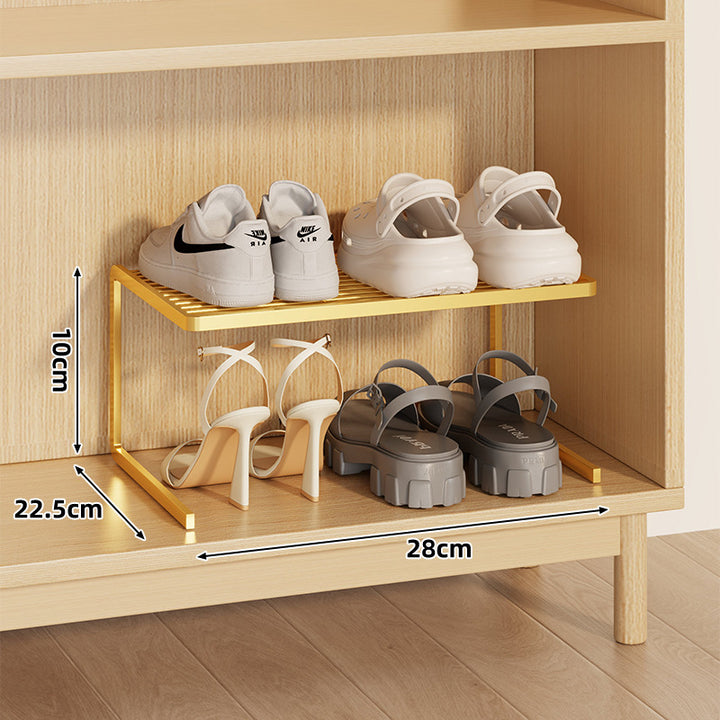 Kompakte Doppel-Schicht Verstellbare Schuhregal Erhöher für Schrank und Kleiderschrank