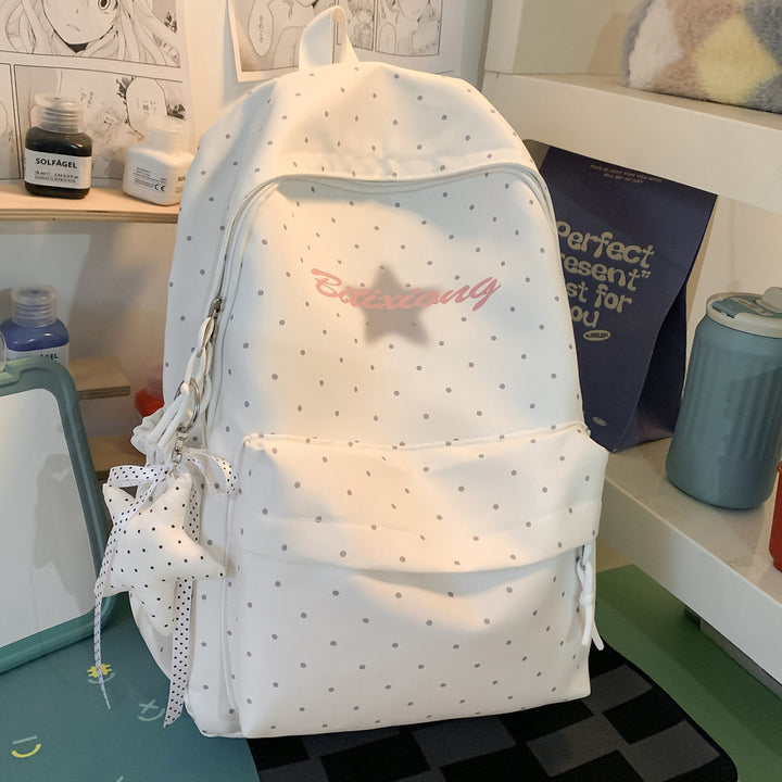 Süßer Punktemuster-Rucksack