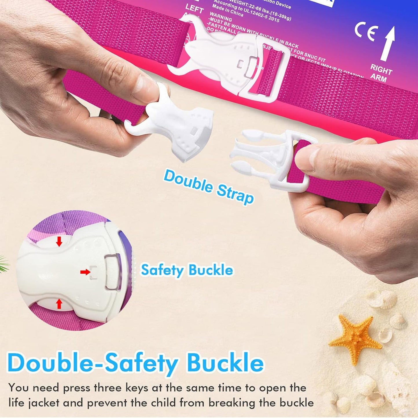 Damen Schwimmflügelsystem mit Sicherheitsgurt Karnz