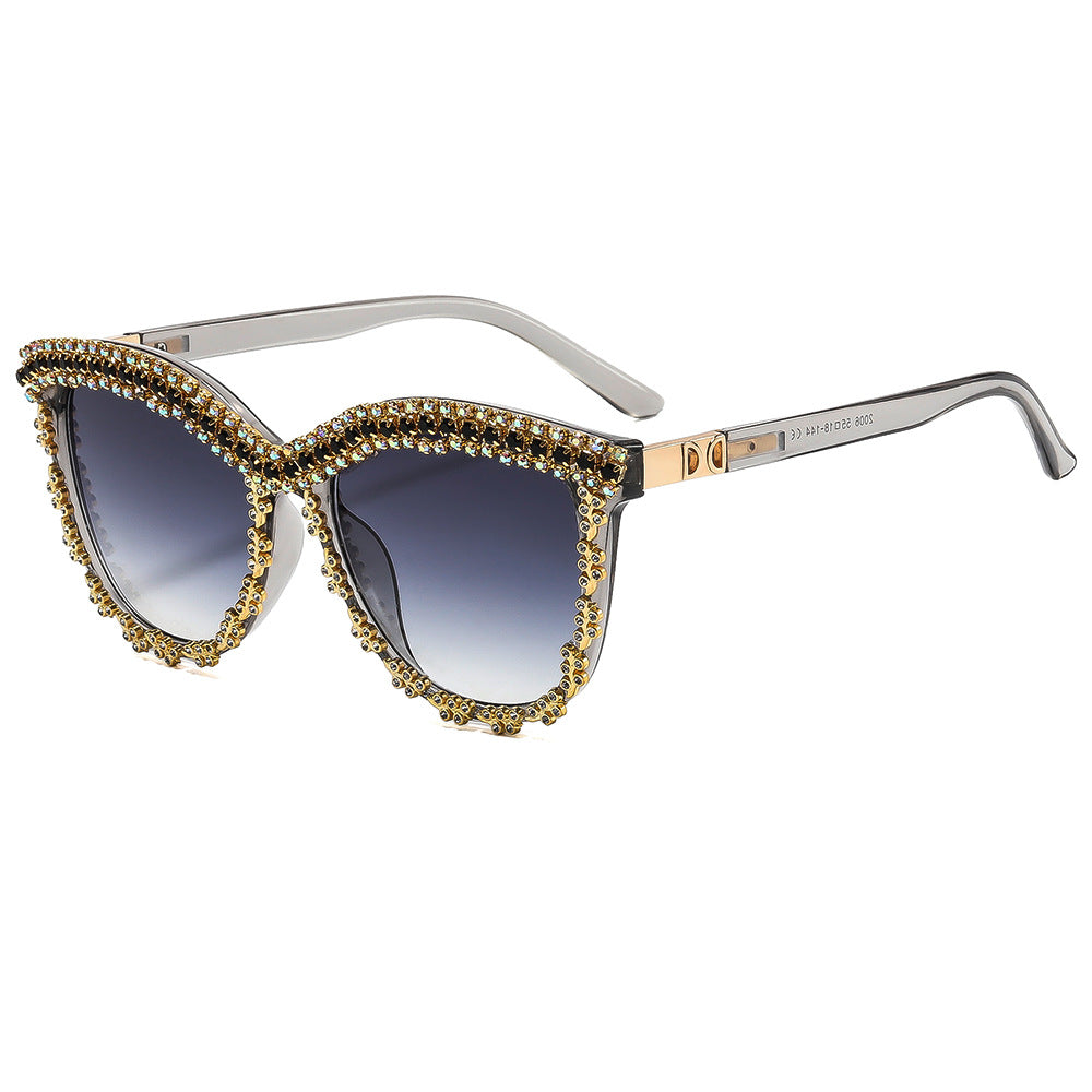 Damen Sonnenbrille mit luxuriösem Kristallbesatz Karnz