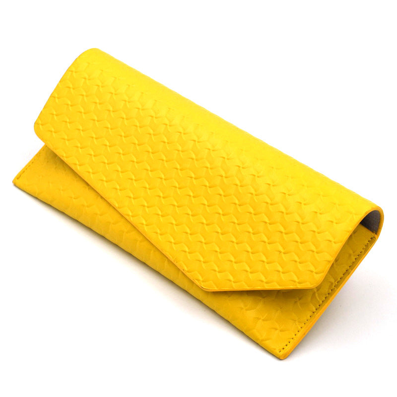 Strukturierte Leder Clutch Geldbörse Karnz