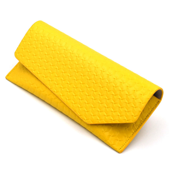 Strukturierte Leder Clutch Geldbörse Karnz