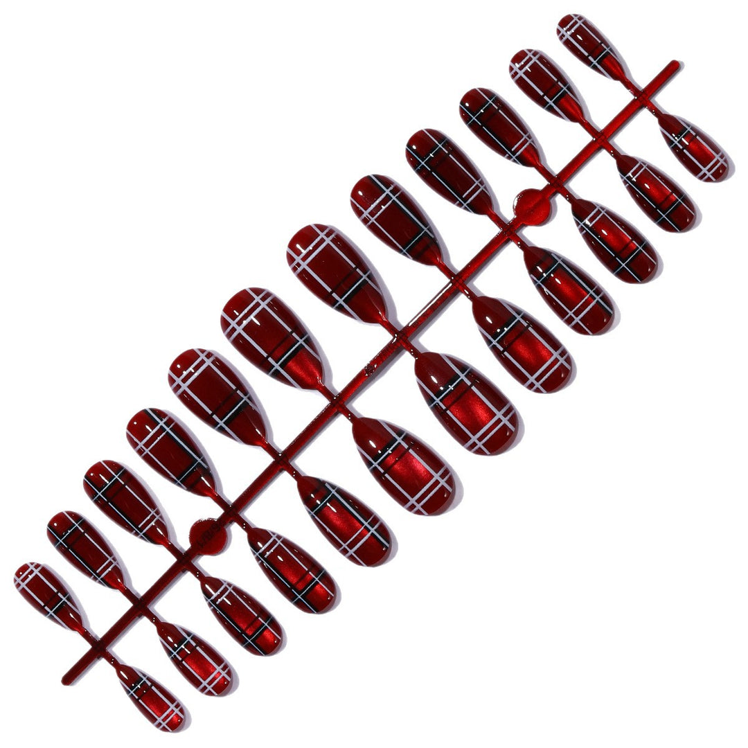Trendy Karo Nagelkunst Verlängerungen Karnz