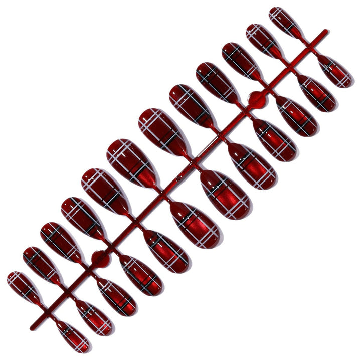 Trendy Karo Nagelkunst Verlängerungen Karnz